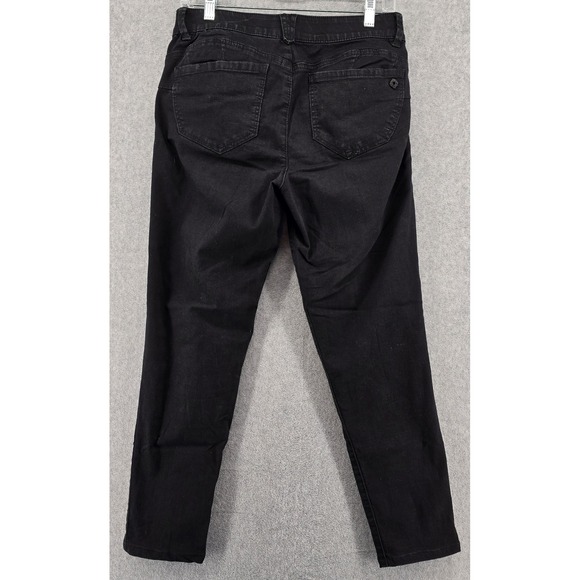 2 Pairs Democracy Jeans Womens 8 Skinny Black Gray Ab Tech Hemmed Stretch Denim - Picture 2 of 8